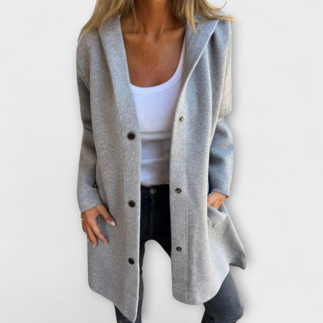 Maureen™ | Hooded Button Jacket