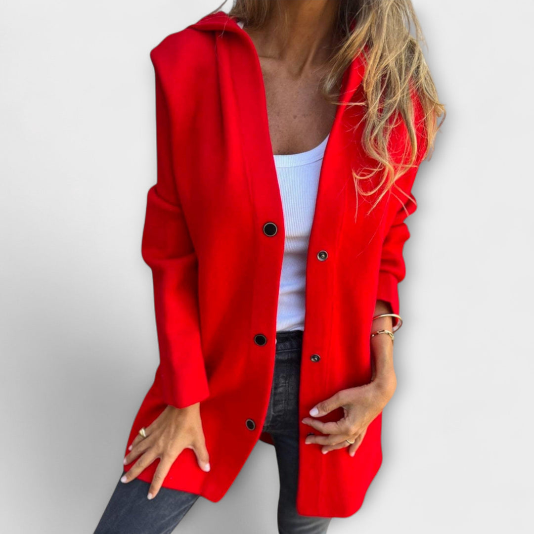 Maureen™ | Hooded Button Jacket