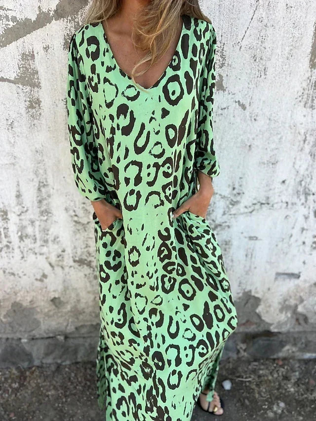Alison™ | Leopard Print Maxi Dress