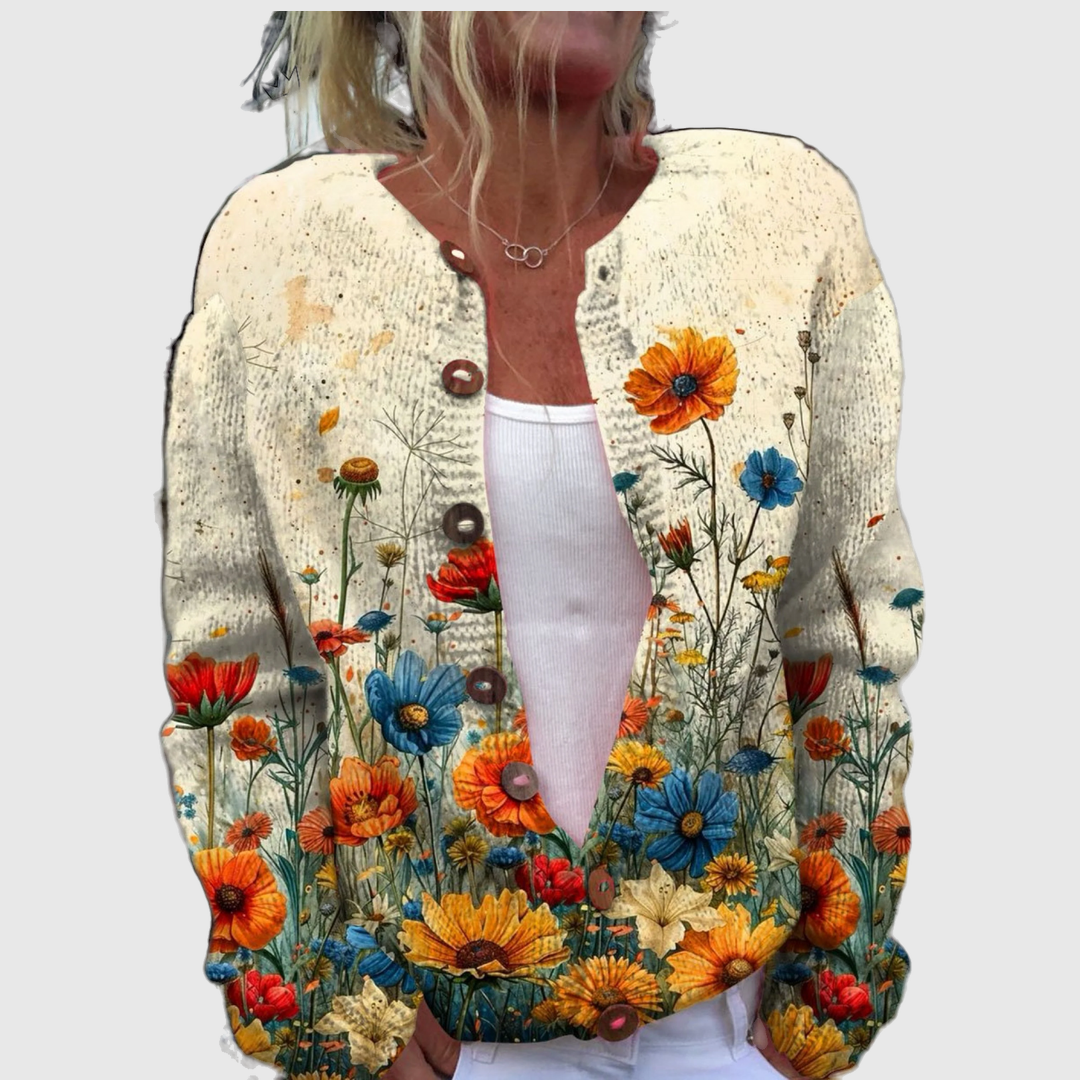 Linda™ | Cardigan with Wildflowers