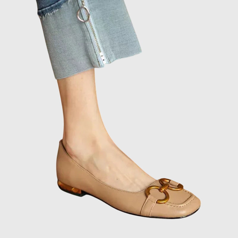 Sonja™ | Gold-Buckle Flats