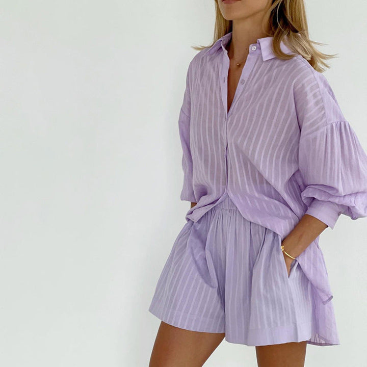 Paula™ | Button-Front Shorts Set