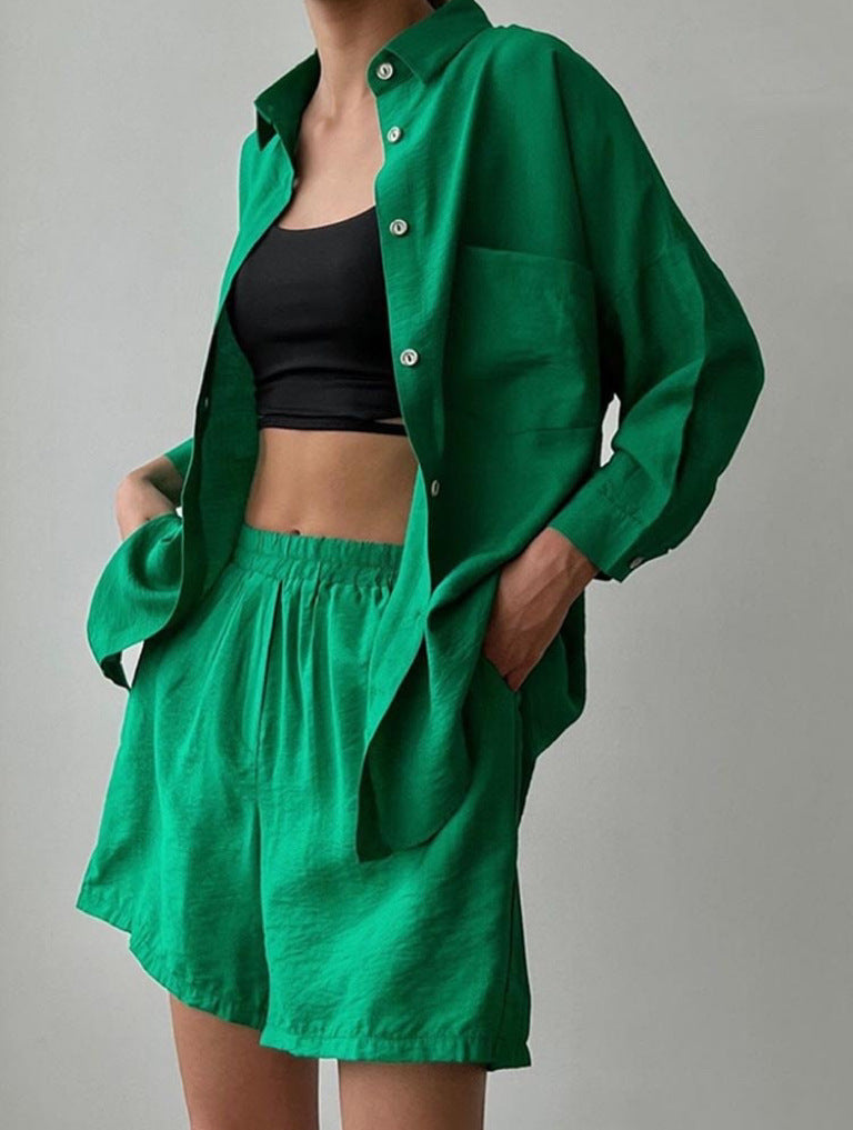 Kathleen™ | Oversized Shirt & Shorts Set