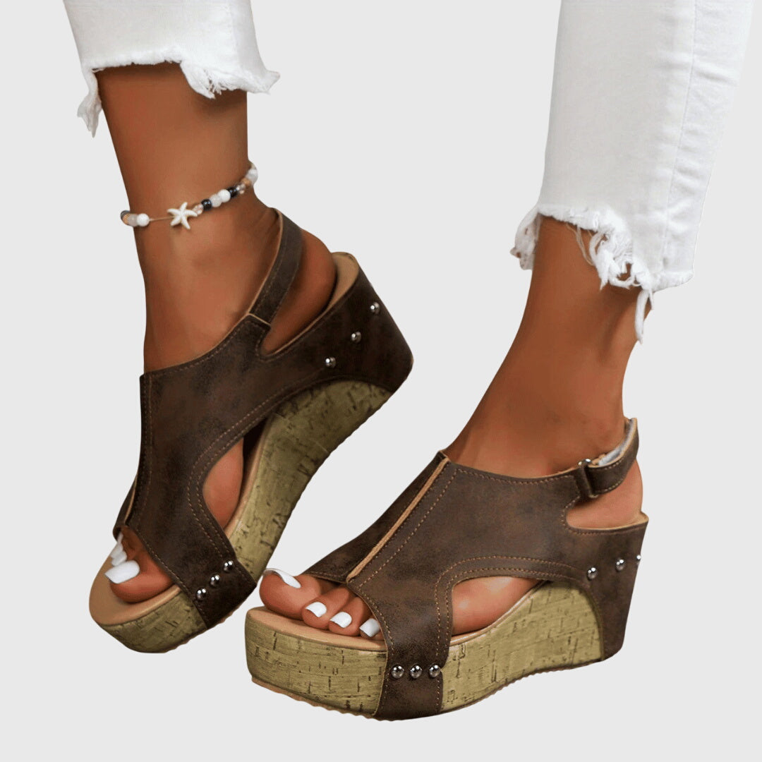 Margot™ | Studded Wedge Sandals