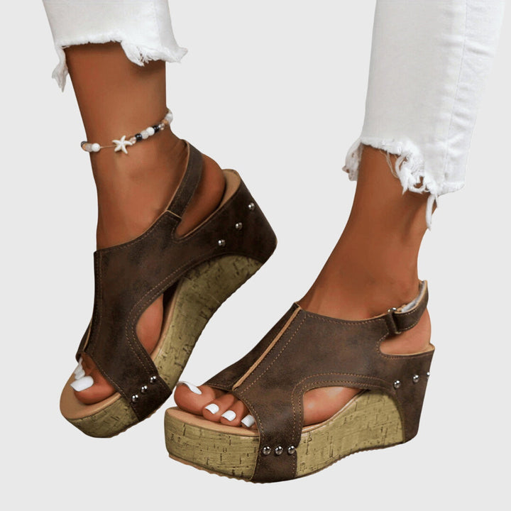 Margot™ | Studded Wedge Sandals