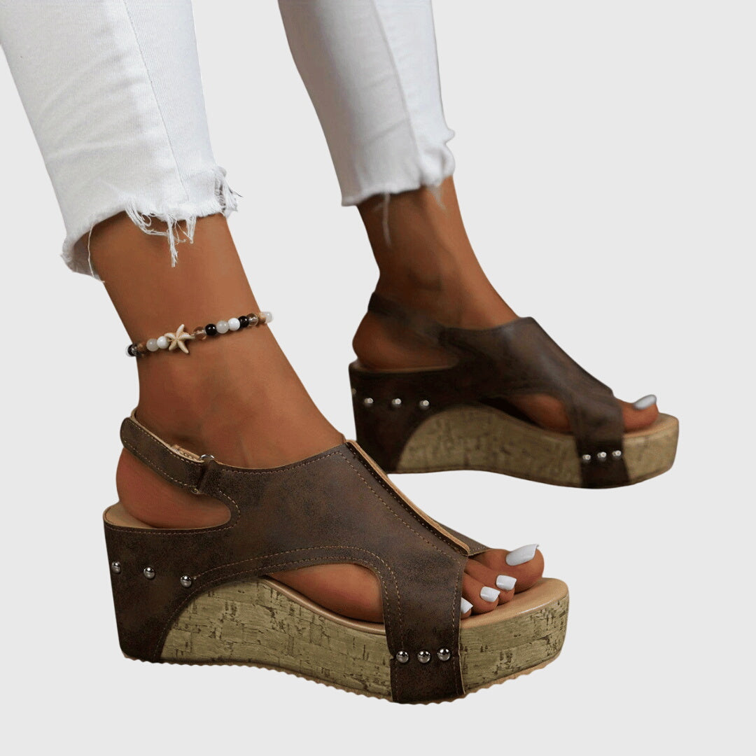 Margot™ | Studded Wedge Sandals