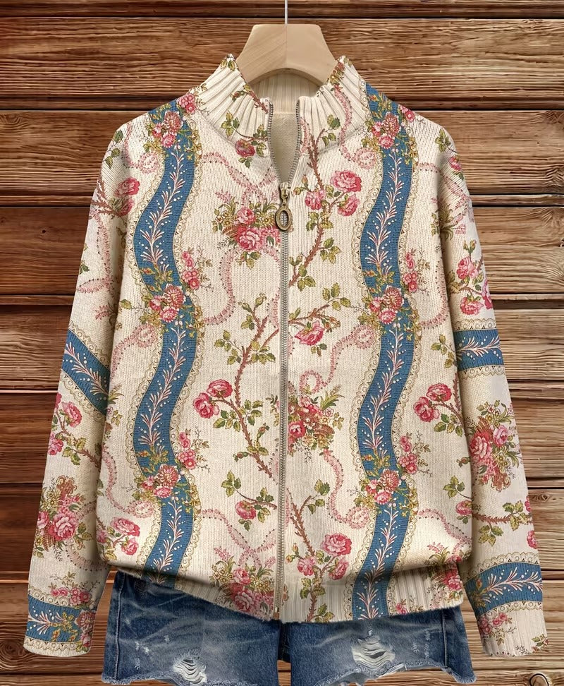 Nadine™ | Cardigan with Climbing Roses