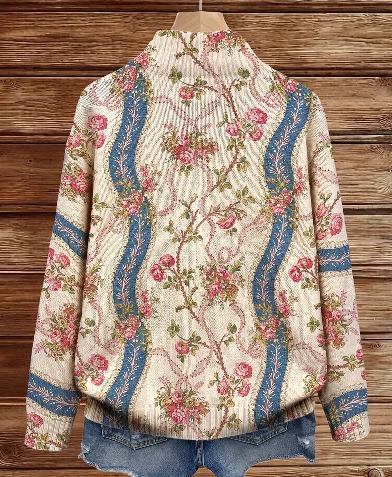 Nadine™ | Cardigan with Climbing Roses