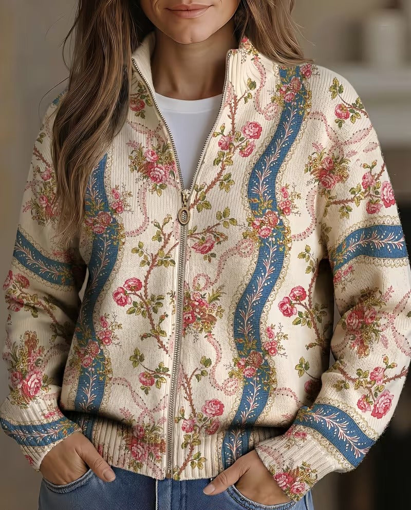 Nadine™ | Cardigan with Climbing Roses
