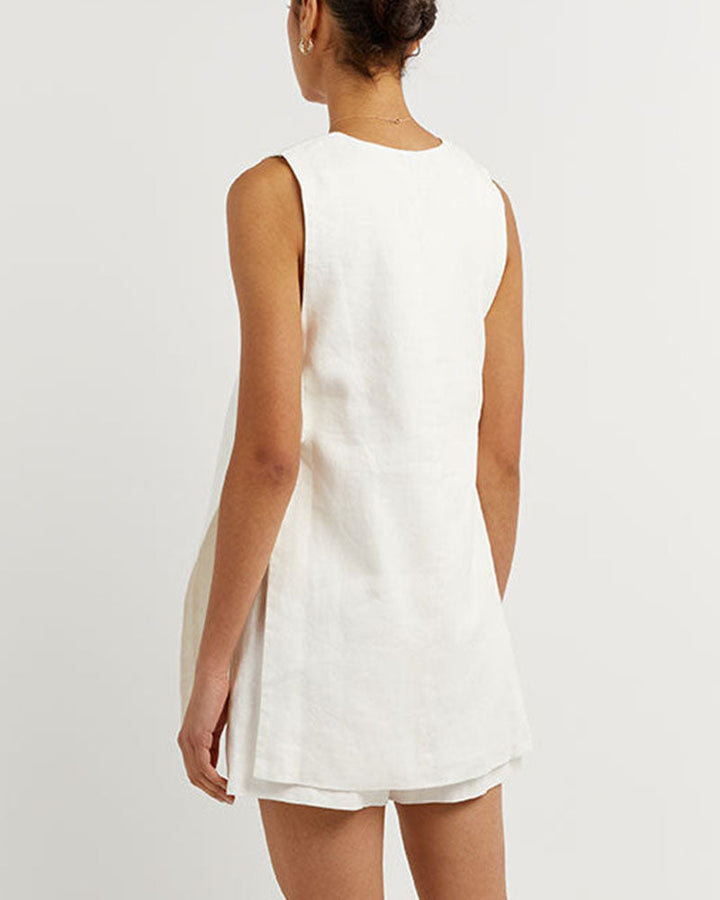 Monica™ | Sleeveless Buttoned Set