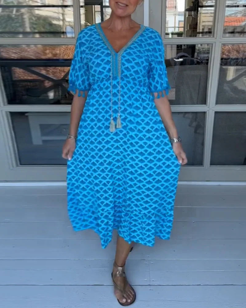 Gloria™ | Geo Print Maxi Dress