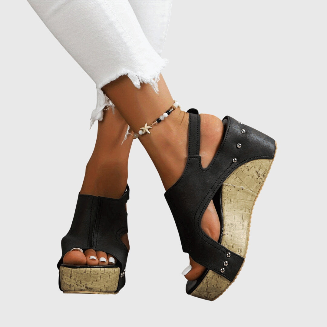 Margot™ | Studded Wedge Sandals