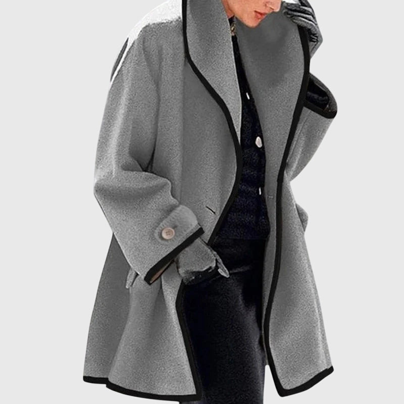 Laurie™ | Contrast Trim Swing Jacket