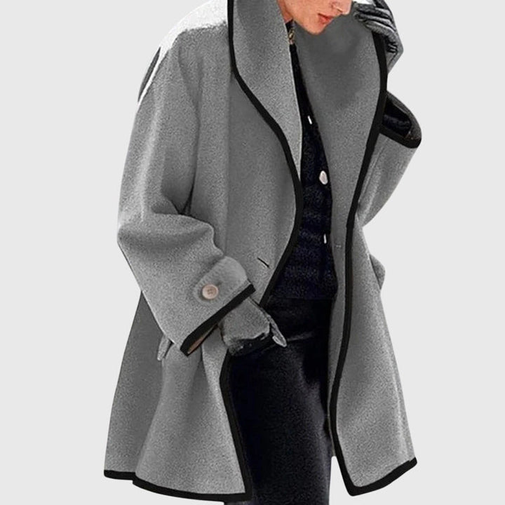 Laurie™ | Contrast Trim Swing Jacket