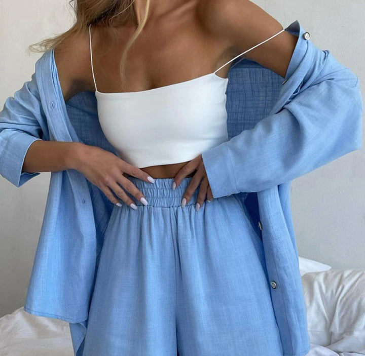 Kathleen™ | Oversized Shirt & Shorts Set