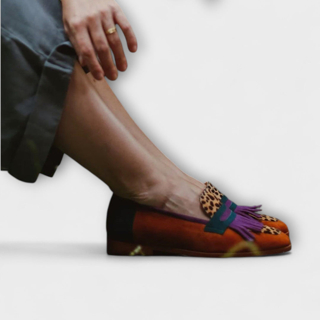 Naomi™ | Colourful Fringed Loafers