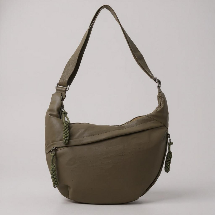 Gayle half-moon sling bag in green