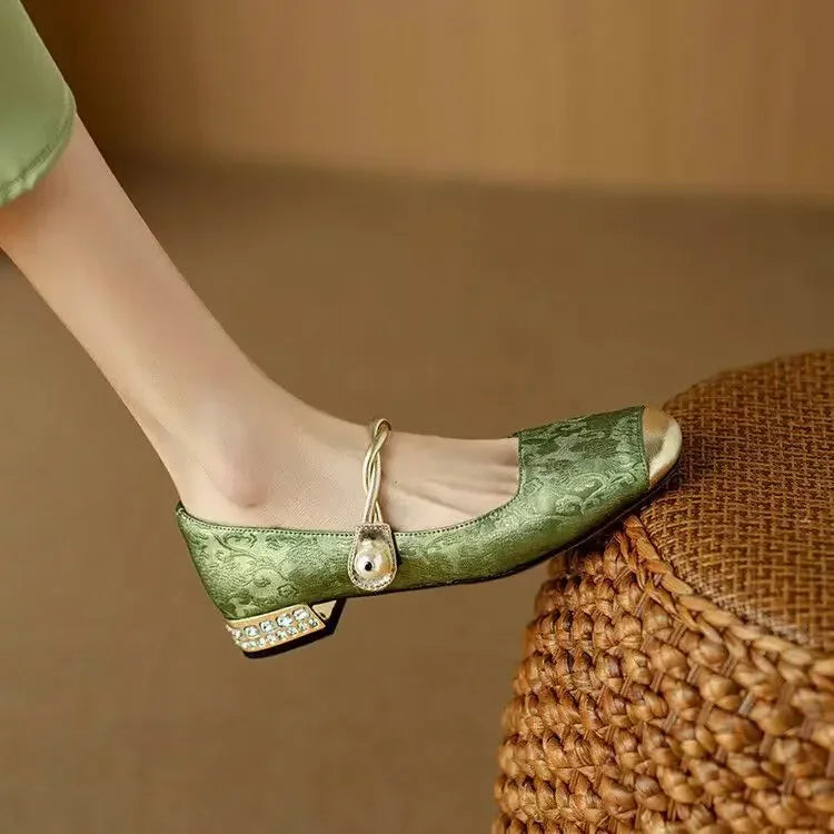 Ellen™ | Crystal-Heel Mary Janes