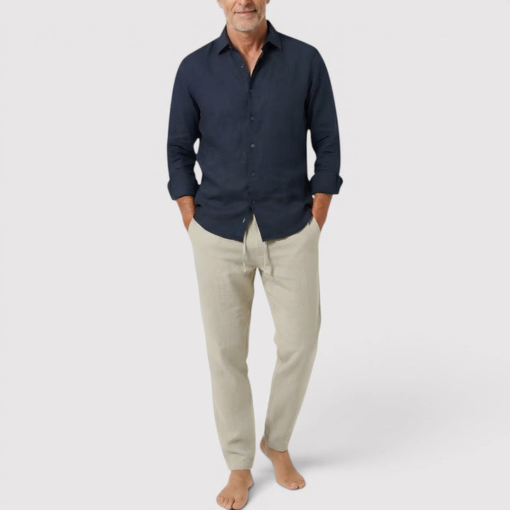 Michael Sydney men's lightweight summer pants, front view