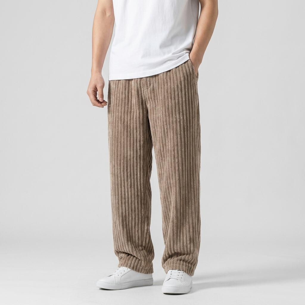 Michael Sydney men's textured pants, front view