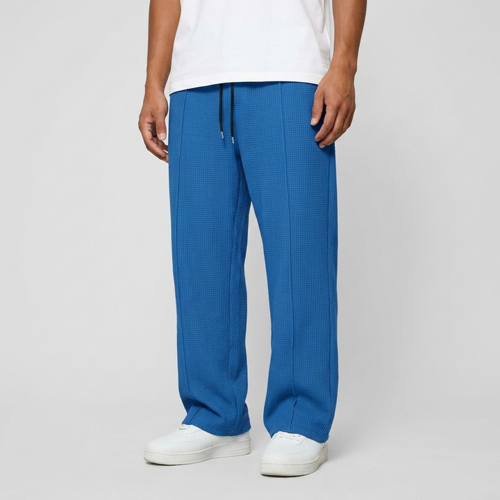 Michael Sydney men's waffle texture pants, front view