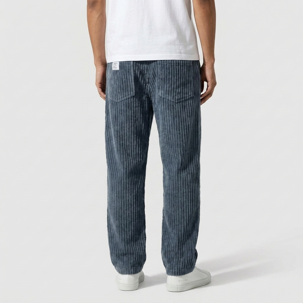 Michael Sydney men's chunky rib pants, front view
