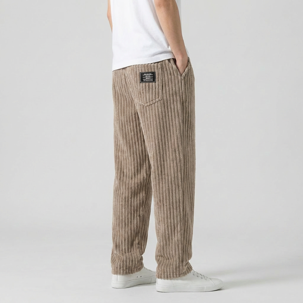 Michael Sydney men's textured pants, front view