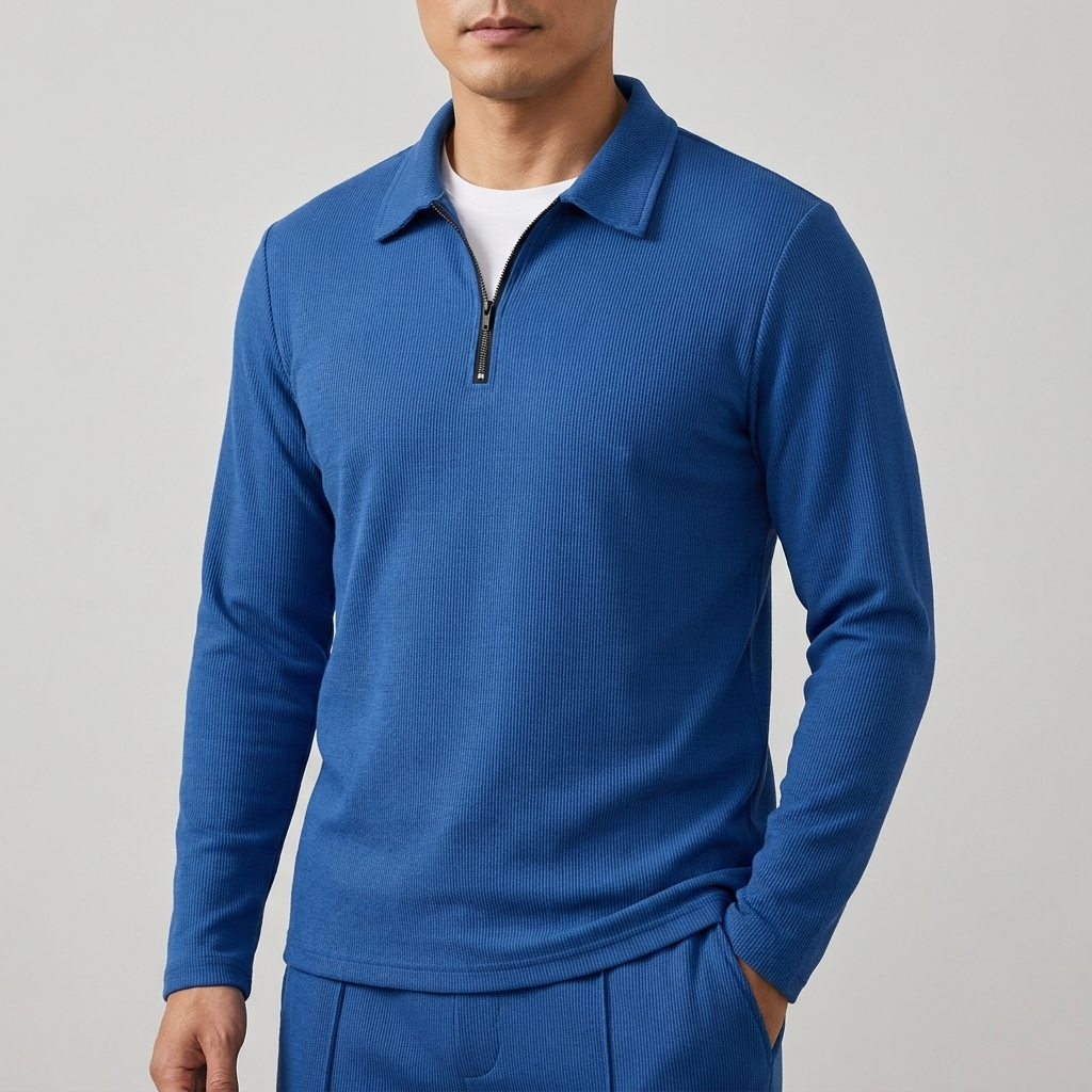 Michael Sydney men's half-zip set, front view