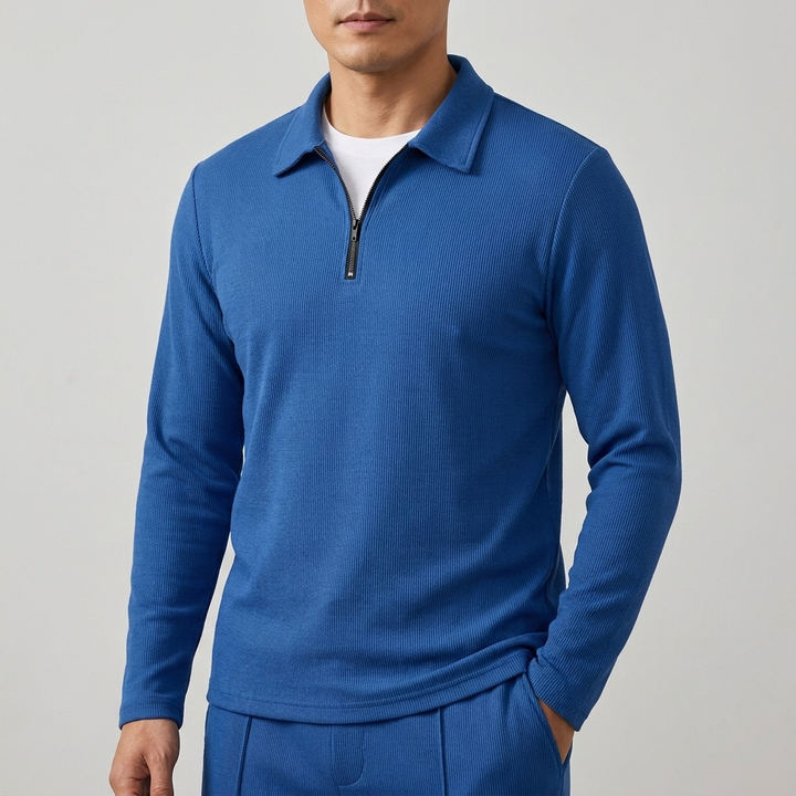Michael Sydney men's half-zip set, front view