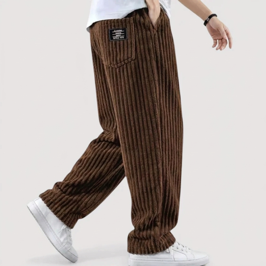 Michael Sydney men's textured pants, front view