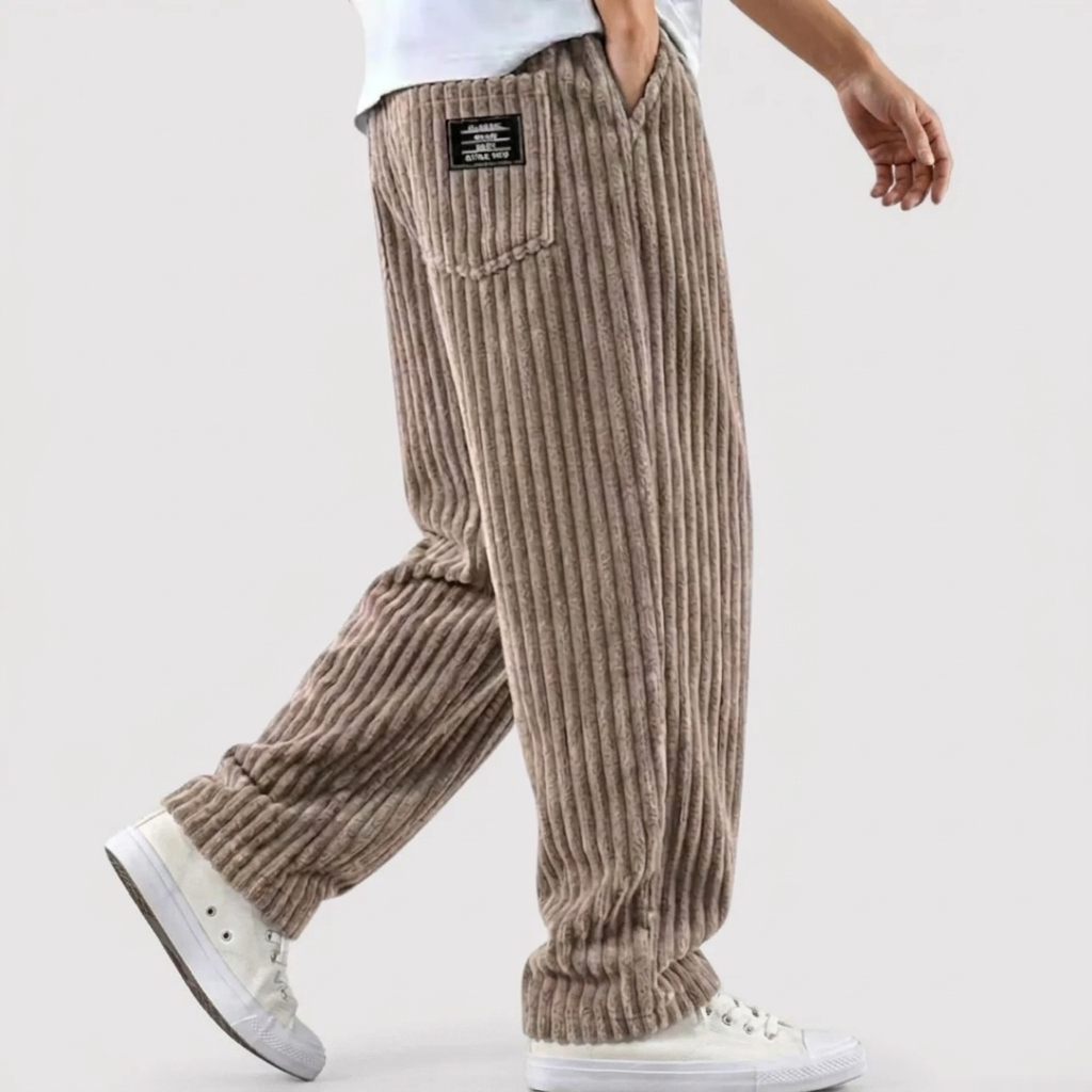 Michael Sydney men's textured pants, front view
