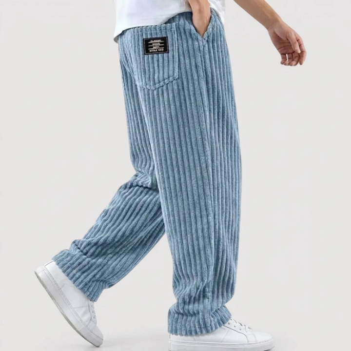 Michael Sydney men's ribbed pants, front view