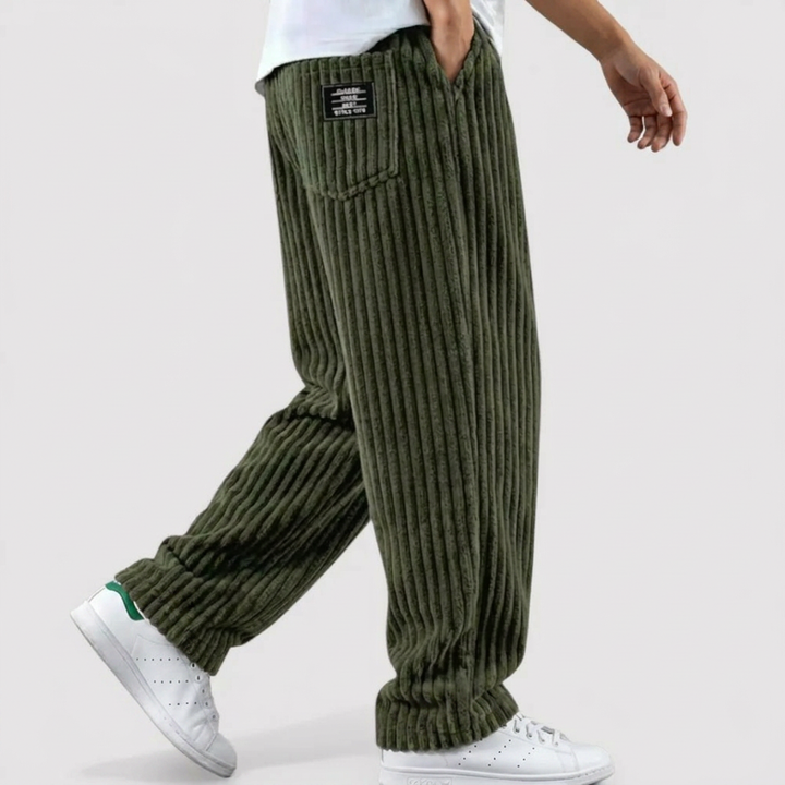 Michael Sydney men's textured pants, front view