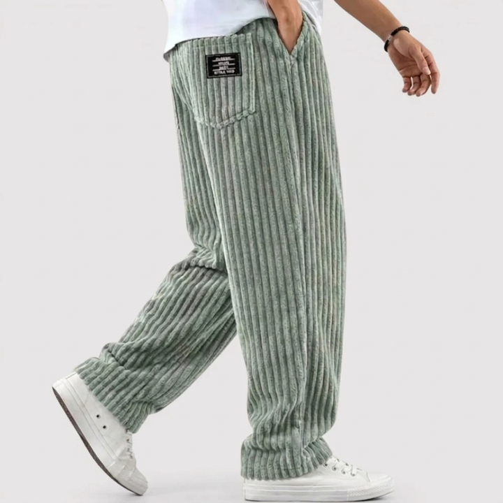Michael Sydney men's ribbed pants, front view