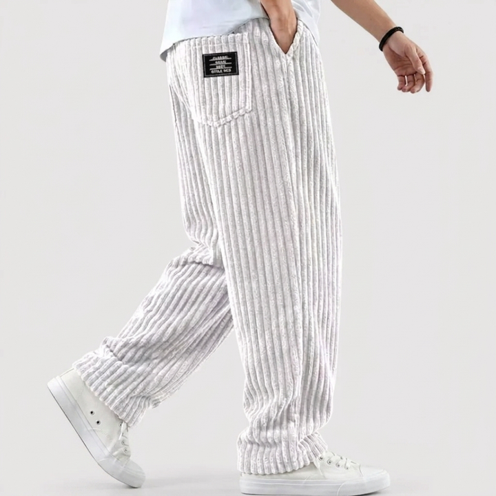Michael Sydney men's ribbed pants, front view