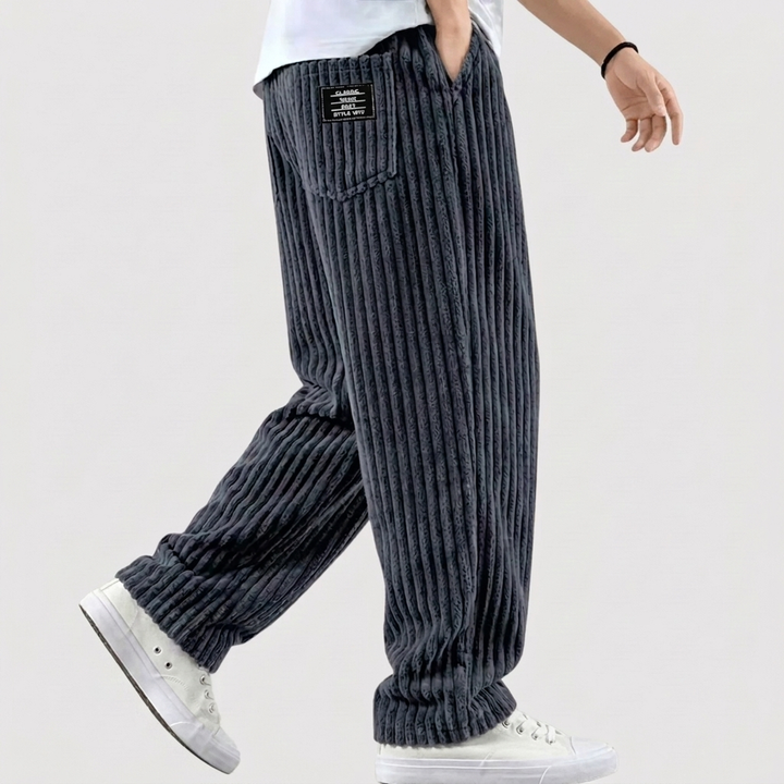 Michael Sydney men's textured pants, front view