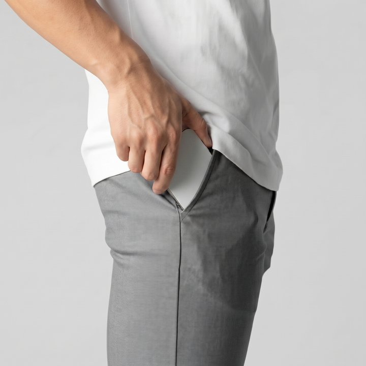 Michael Sydney men's stretch pants, front view