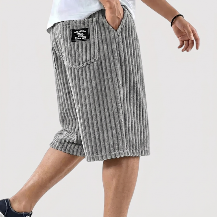 Michael Sydney men's soft ribbed shorts, front view
