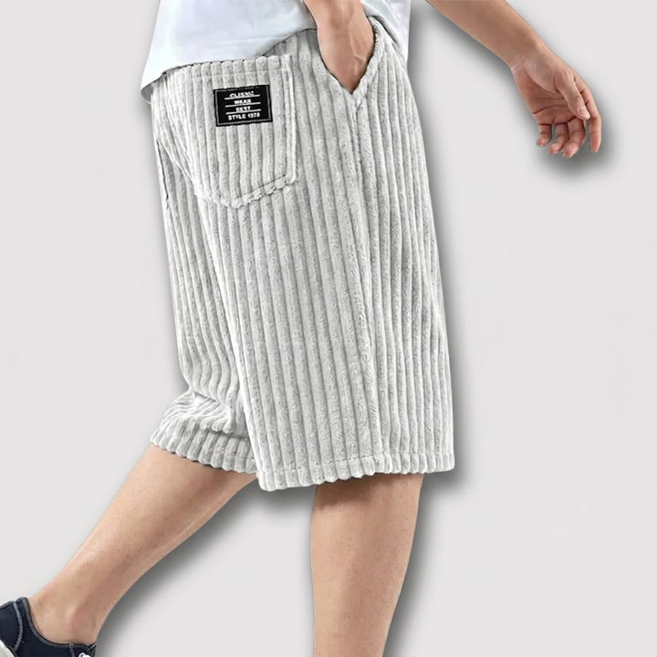 Michael Sydney men's soft ribbed shorts, front view
