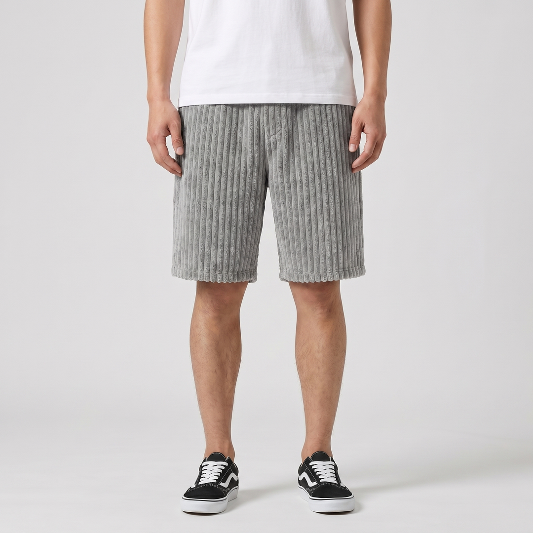Michael Sydney men's soft ribbed shorts, front view