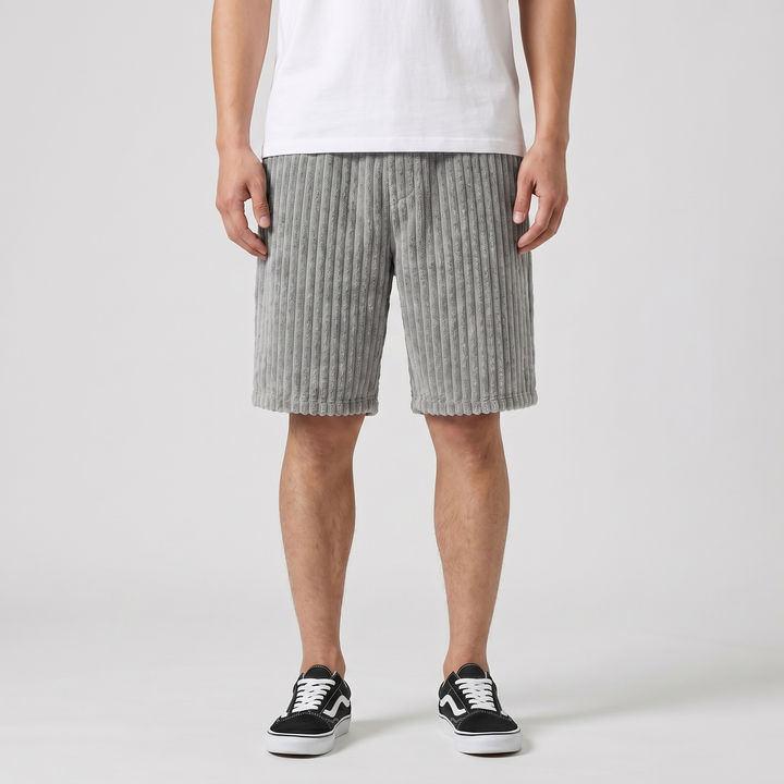 Michael Sydney men's soft ribbed shorts, front view