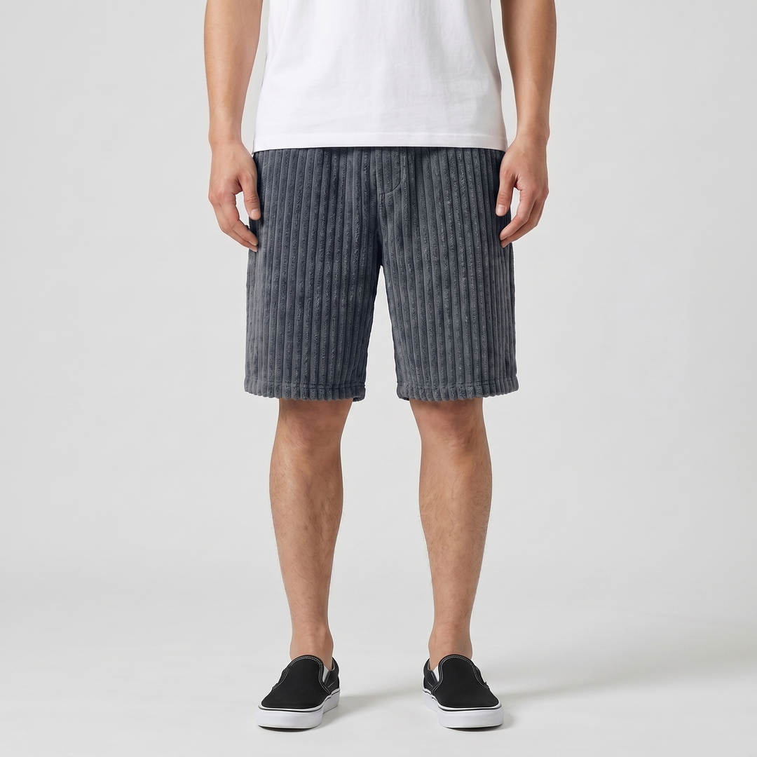 Michael Sydney men's soft ribbed shorts, front view