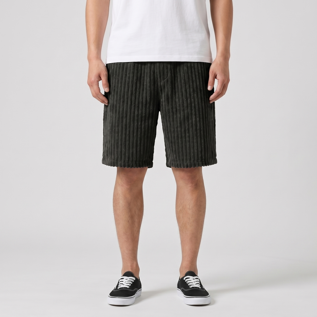 Michael Sydney men's soft ribbed shorts, front view
