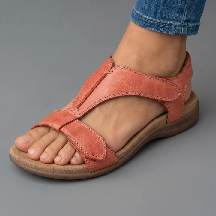 Noelene Contoured Footbed Sandals in Orange