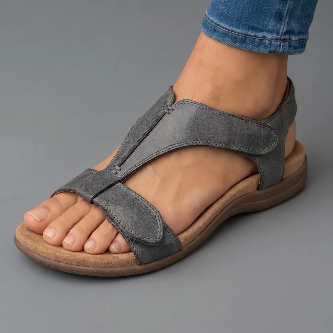 Noelene Contoured Footbed Sandals in Grey