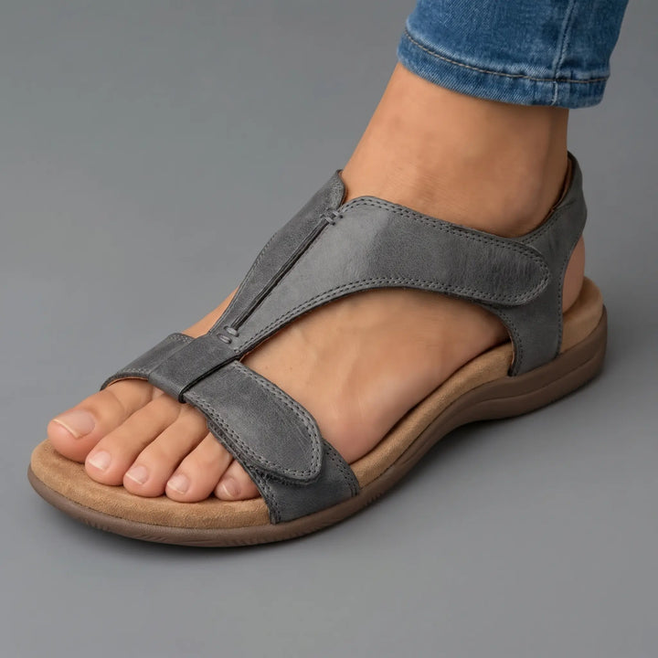 Noelene Contoured Footbed Sandals in Grey