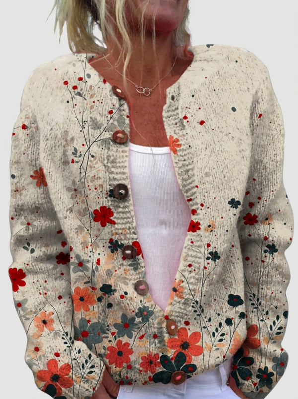 Lisa™ | Cardigan with Floral Speckle