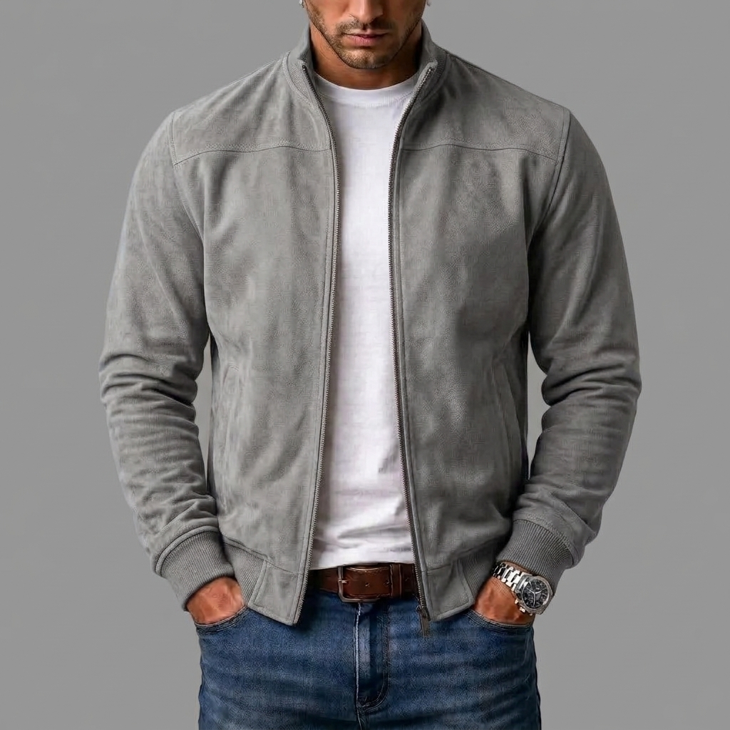 Brett Classic Zip Bomber Jacket