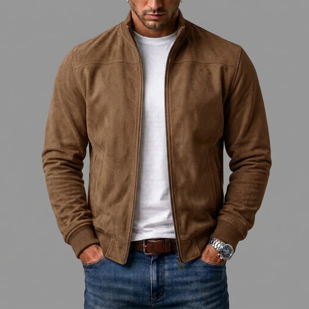 Brett Classic Zip Bomber Jacket