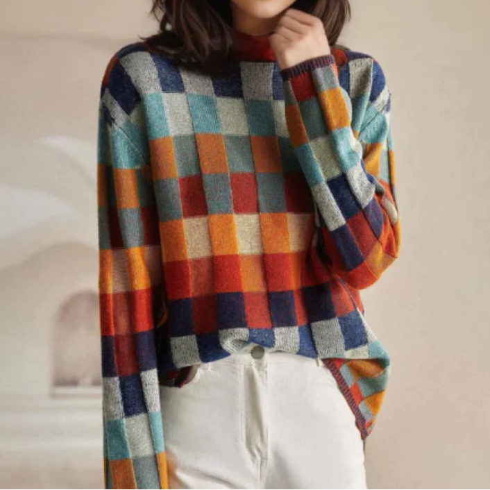 Theresa™ | Retro Check Jumper